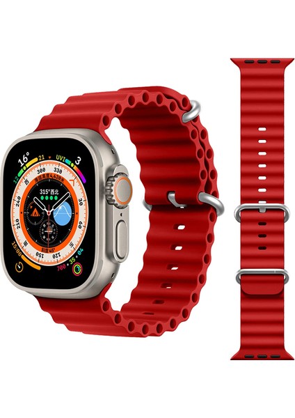 Apple Watch Ultra 49 mm Için Krd-75 Renkli Silikon Kayış-Kordon