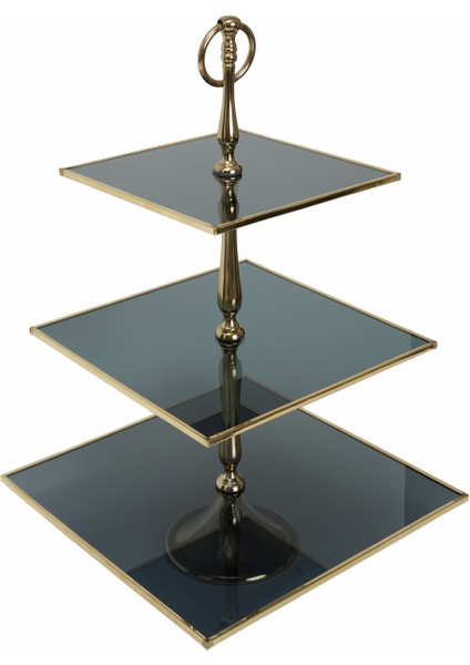 Line Dekoratif 3 Katlı Gold Kek Standı 25 cm fiyatları