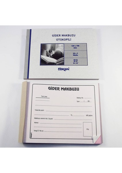 Gider Makbuzu Otokopili 50X2 Nüsha G0126 "12 Adet"