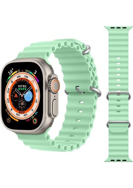 Apple Watch 44 mm Için Krd-75 Renkli Silikon Kayış-Kordon