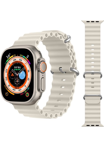 Apple Watch 7 41 mm Için Krd-75 Renkli Silikon Kayış-Kordon