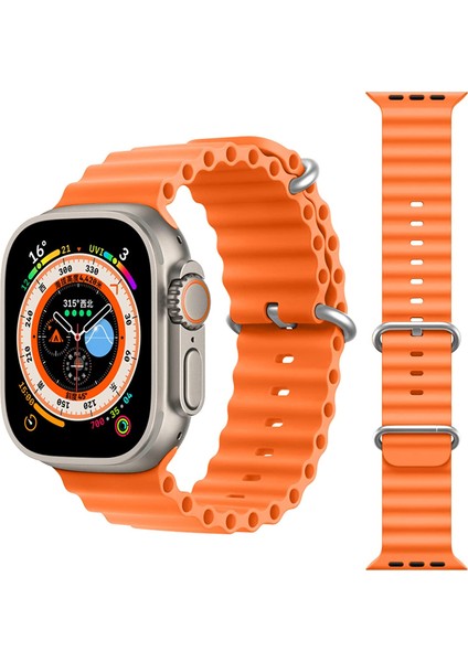 Apple Watch Ultra 49 mm Için Krd-75 Renkli Silikon Kayış-Kordon