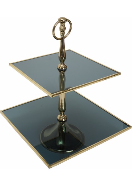 Line Dekoratif 2 Katlı Gold Kek Standı 25 cm fiyatları