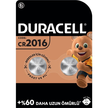 Duracell Özel 2016 Lityum Düğme Pil 3V 2’li Paket