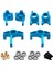 Wltoys Direksiyon Hub Taşıyıcı Kitleri 144010 144001 144002 112 114 Rc Araba Mavisi (Yurt Dışından) 2