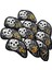 10X Su Geçirmez Golf Demir Headcover Kafatası Desen Seyahat Kulübü Kafa Kapakları 16X16X9CM (Yurt Dışından) 1