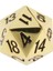 D&d Rpg Oyun Için Katı Metal D20 Polyhedral Yirmi Taraflı Die Altın 5