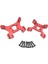 Wltoys Için Ön Arka Şok Montajı 144001 1/14 Rc Araba Kırmızı(Yurt Dışından) 2