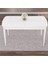 Concept Nex Serisi, Beyaz 80 x 132 cm Mdf Mutfak Masası Takımı Metal Iskelet, 6 Sandalye Gold Halka 3