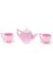 10 Set Dollhouse Minyatür Pembe Çay Potu 2 Bardak Sofra Takımı (Yurt Dışından) 4
