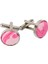 Resmi Beyler Erkek Jakard Dokuma Polyester Kravat Kravat+Hanky+Cufflink Seti Pembe 5