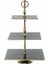 Line Dekoratif 3 Katlı Gold Kek Standı 25 cm 1