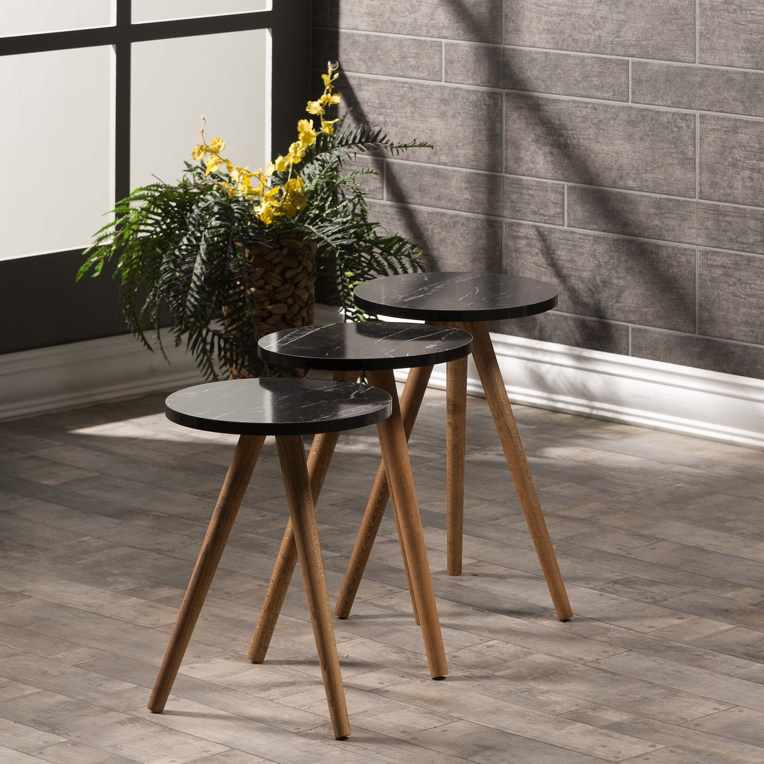 Falez Mobilya Aksesuar ZİGON SEHPA VE ORTA SEHPA SET AHŞAP