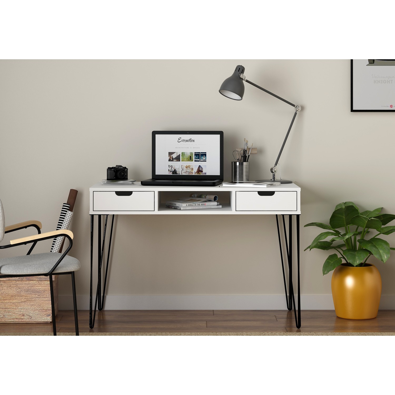 Sanal Mobilya Eliza 2 Çekmeceli Çalışma Masası Dresuar Mat Sanal Mobilya Eliza 2 Çekmeceli Çalışma Masası Dresuar Mat