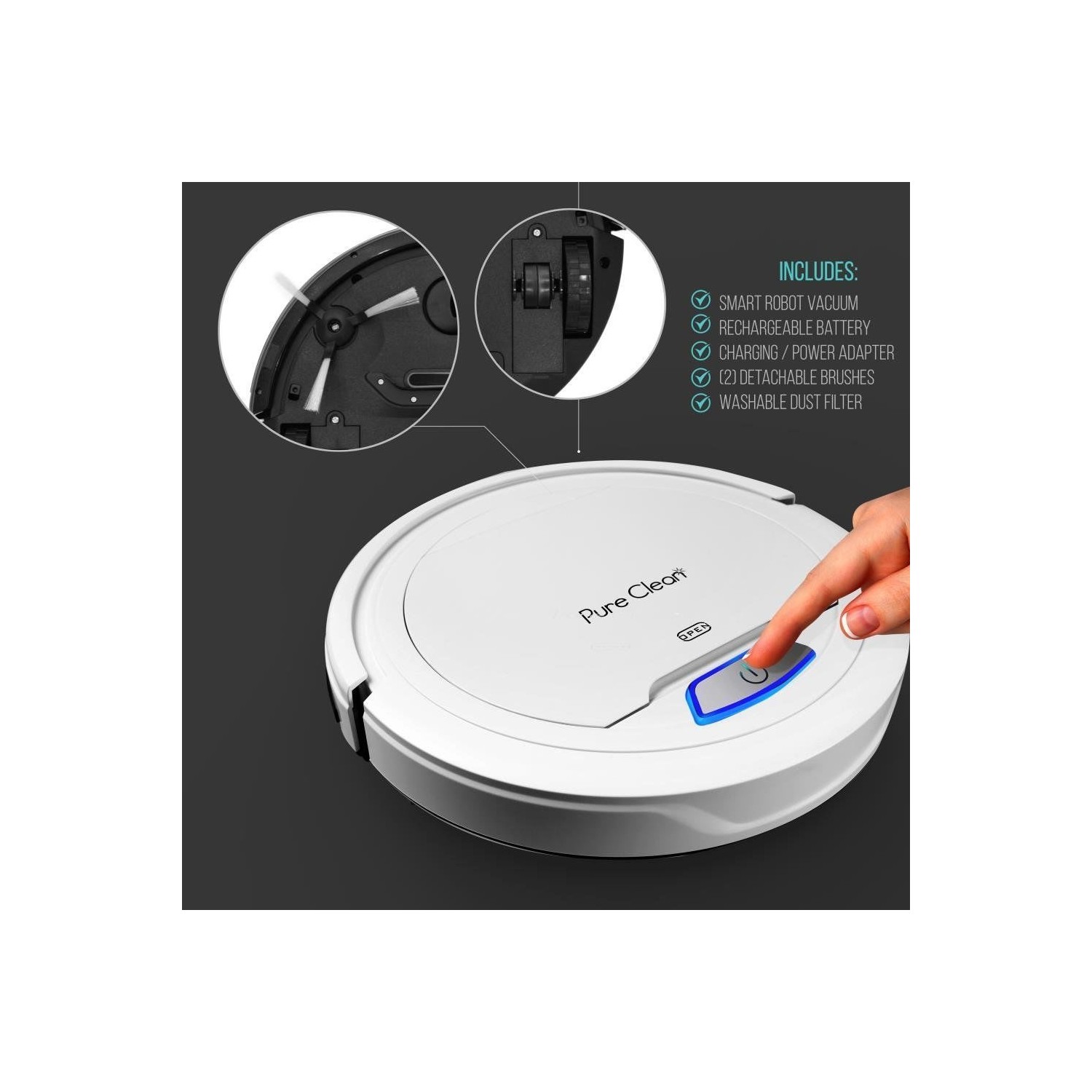 Pure Clean Upgraded Automatic Robot Vacuum Cleaner Robotic Fiyatı