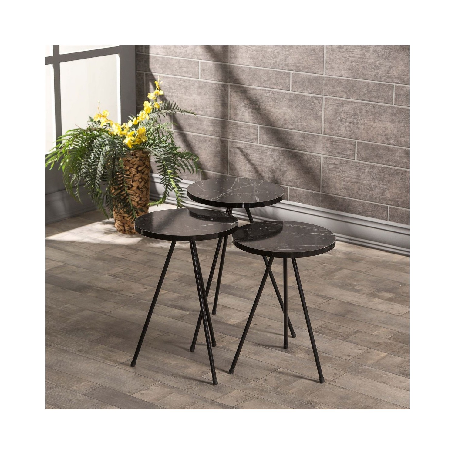 Falez Mobilya Aksesuar ZİGON SEHPA VE ORTA SEHPA SET METAL