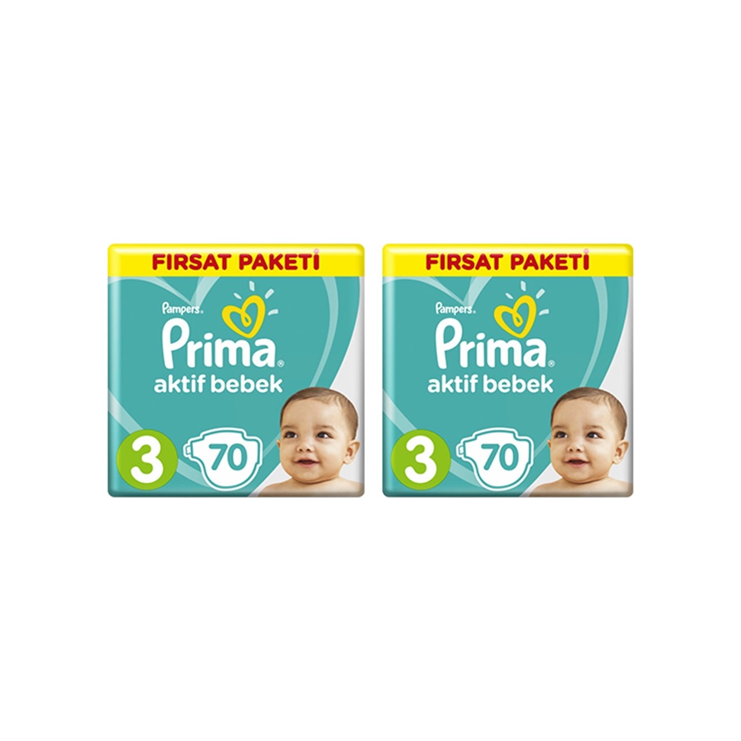 Prima Aktif Bebek Midi 3 Beden 70 x 2 140�lı Bebek Bezi Fiyatı
