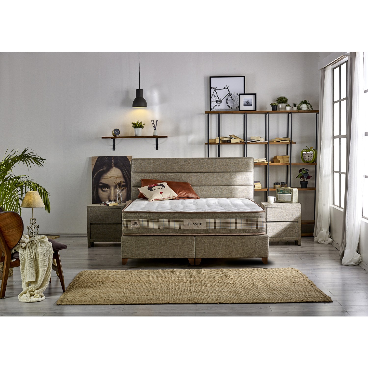 Serabed Full Yaylı Yatak Kuştüyü Yüzey Süngerli 140 Serabed Full Yaylı Yatak Kuştüyü Yüzey Süngerli 140