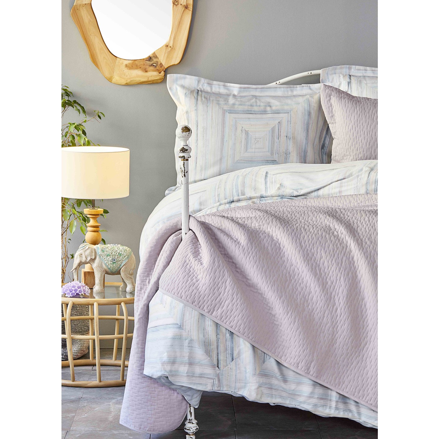 Karaca Home Nova Mavi Saten Nevresim Yatak Örtüsü Seti Fiyatı