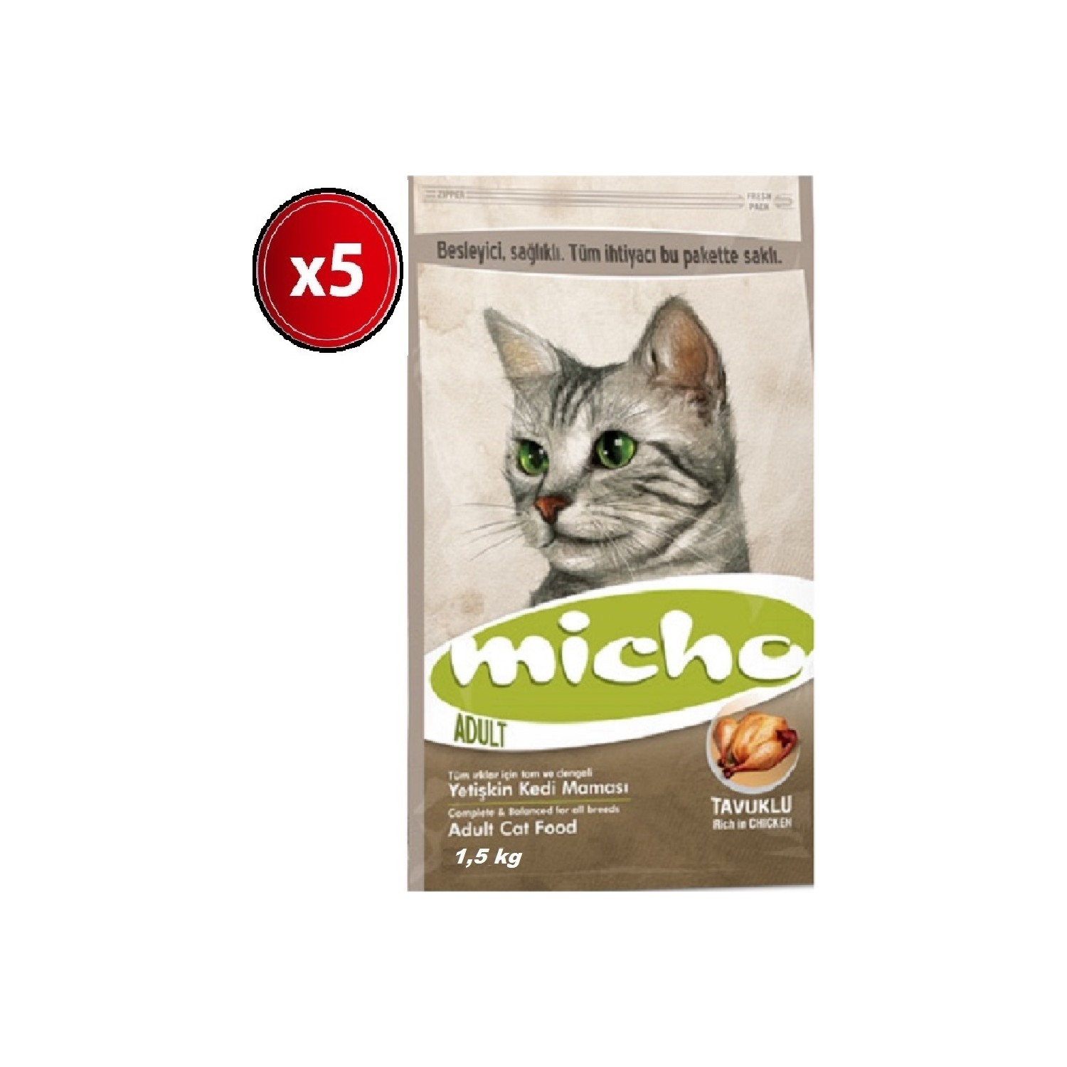 Micho Tavuklu (Hamsi ve Pirinç Eşliğinde) Yetişkin Kedi Fiyatı