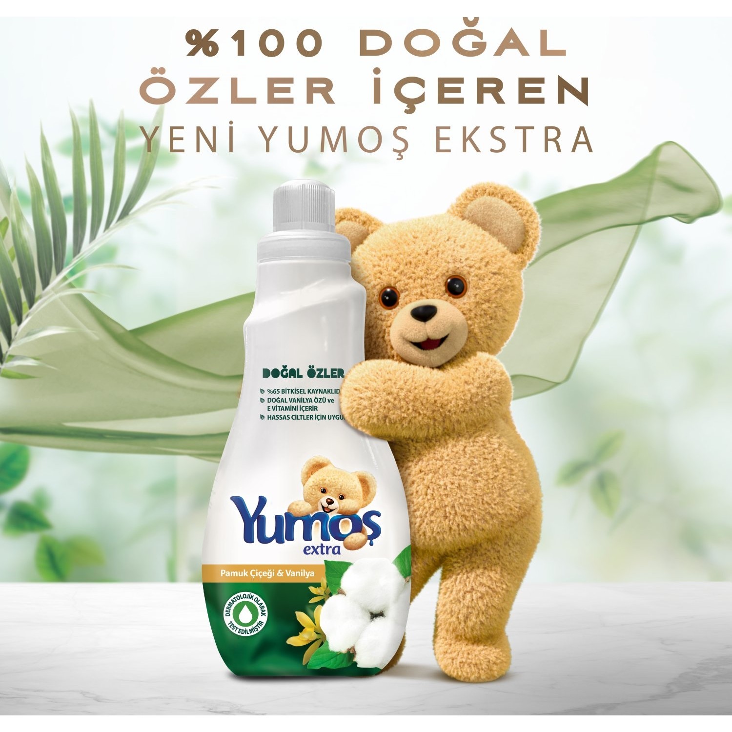 Yumoş Extra Doğal Özler Pamuk Çiçeği &amp; Vanilya 1200 ml 50