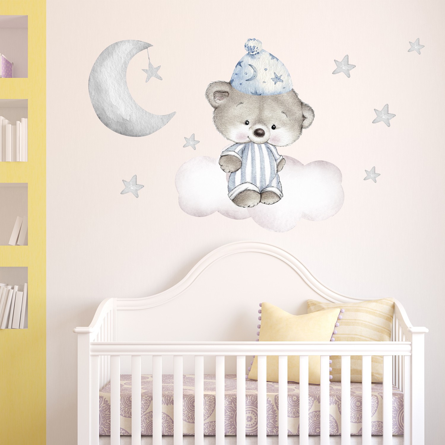 Sim Tasarım Mavi Pijamalı Ayıcık Duvar Sticker Set Fiyatı Sim Tasarım Mavi Pijamalı Ayıcık Duvar Sticker Set Fiyatı