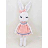 Aysun Yıldız Konbul Amigurumi Organik Örgü Oyuncak Elbiseli Tavşan