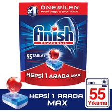 Finish Hepsi Bir Arada Bulaşık Makinesi Deterjanı Tableti 55 Yıkama