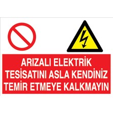 Canis Etiket Arızalı Tesisatın Asla Kendiniz Tamir Etmeye Kalkmayın Pvc - Leksan