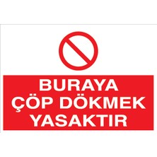 Canis Etiket Buraya Çöp Dökmek Yasaktır Sticker - Folyo