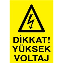 Canis Etiket Dikkat Yüksek Voltaj Sticker - Folyo