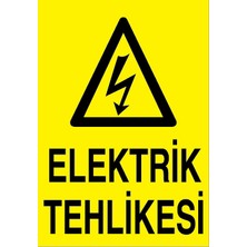 Canis Etiket Elektrik Tehlikesi Alüminyum