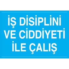 Canis Etiket Iş Disiplini ve Ciddiyeti Ile Çalış Sticker - Folyo