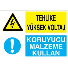 Canis Etiket Tehlike Yüksek Voltaj - Koruyucu Malzeme Kullan Dekota