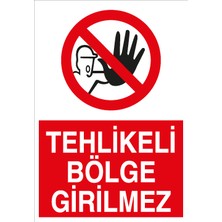 Canis Etiket Tehlikeli Bölge Girilmez Sticker - Folyo