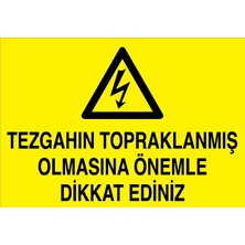 Canis Etiket Tezgahın Topraklanmış Olmasına Önemle Dikkat Ediniz Alüminyum