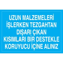 Canis Etiket Uzun Malzemeleri Işlerken Tezgahtan Dışarı Çıkan Kısımları Bir Destekle Koruyucu Içine Alınız Sticker - Folyo