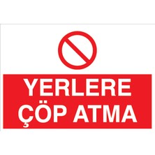 Canis Etiket Yerlere Çöp Atma Pvc - Leksan