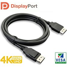 Paugge V1.2 Vesa DisplayPort Sertifikalı 21.60 Gbps Bandwith 5K 30Hz, 4K 60Hz, 2K 165Hz, 1080p 240Hz Destekli FreeSync G-Sync Displayport Kablo - CK01131B0EAE1M8