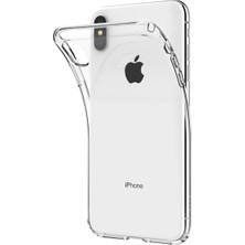 Tekno Grup Apple iPhone XS Max Silikon Kılıf + Tam Kaplayan 5D Nano Ekran Koruyucu Şeffaf