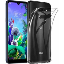 Tekno Grup LG Q60 Silikon Kılıf + Cam Ekran Koruyucu Şeffaf