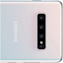 Microcase Samsung Galaxy S10+ Kamera Lens Koruma Halkası Açık Tasarım Gümüş