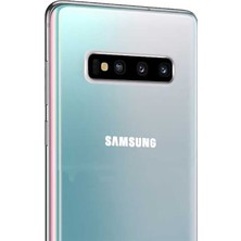 Microcase Samsung Galaxy S10+ Kamera Lens Koruma Halkası Açık Tasarım Gümüş