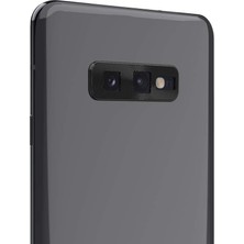 Microcase Samsung Galaxy S10E Kamera Lens Koruma Halkası Kapalı Tasarım Siyah