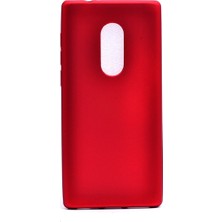 Tekno Grup Alcatel 5 Silikon Kılıf - Kırmızı + Cam Ekran Koruyucu