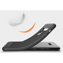 Microcase LG G8 ThinQ Brushed Carbon Fiber Silikon Kılıf - Siyah