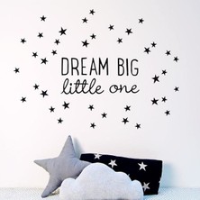 Tilki Dünyası Dream Big Little One Siyah Bebek ve Çocuk Odası Sticker