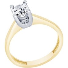 Diamond Line-Gülaylar  14 Ayar Tektaş Yüzük
