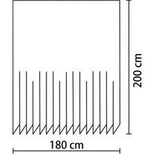 Prado Kır Banyo Perdesi, Duş Perdesi 180X200CM Askı Hediyeli