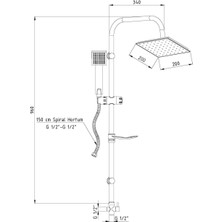 DST19-3 Yönlendiricili Duş Seti (200X200)(TEK Fonk.) (TSEN1112)